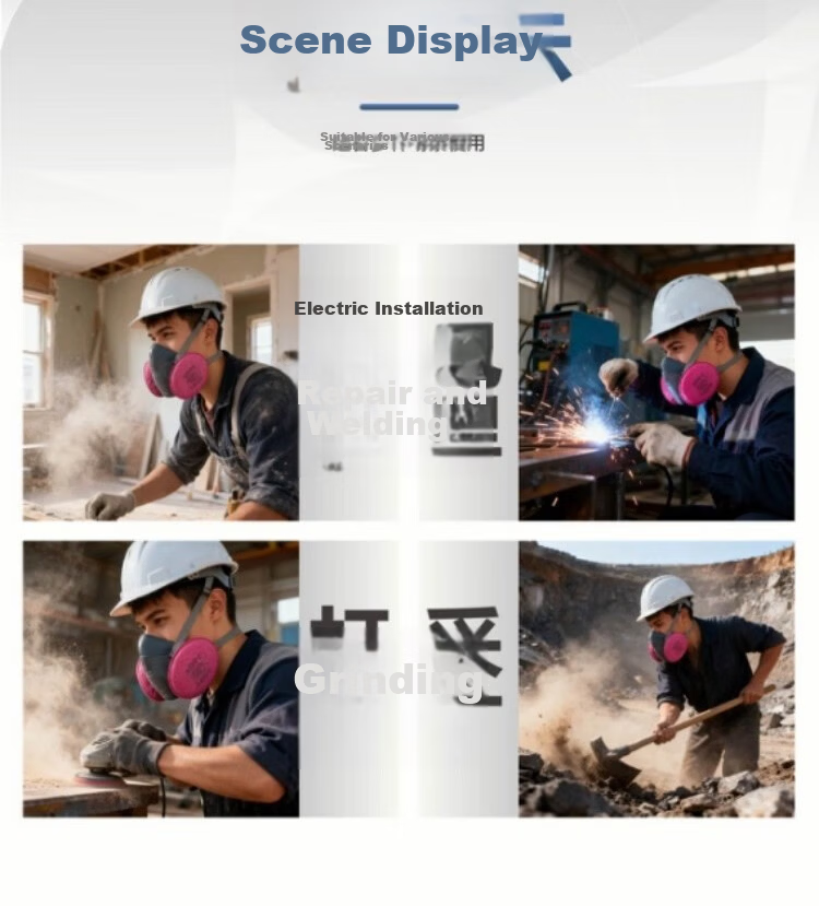 Puda Dustproof Mask Industrial Dust Grinding Welding Renovation Spray Coal Mine 410+2097 (KP100) Activated Carbon Cotton Three-Piece Set 15