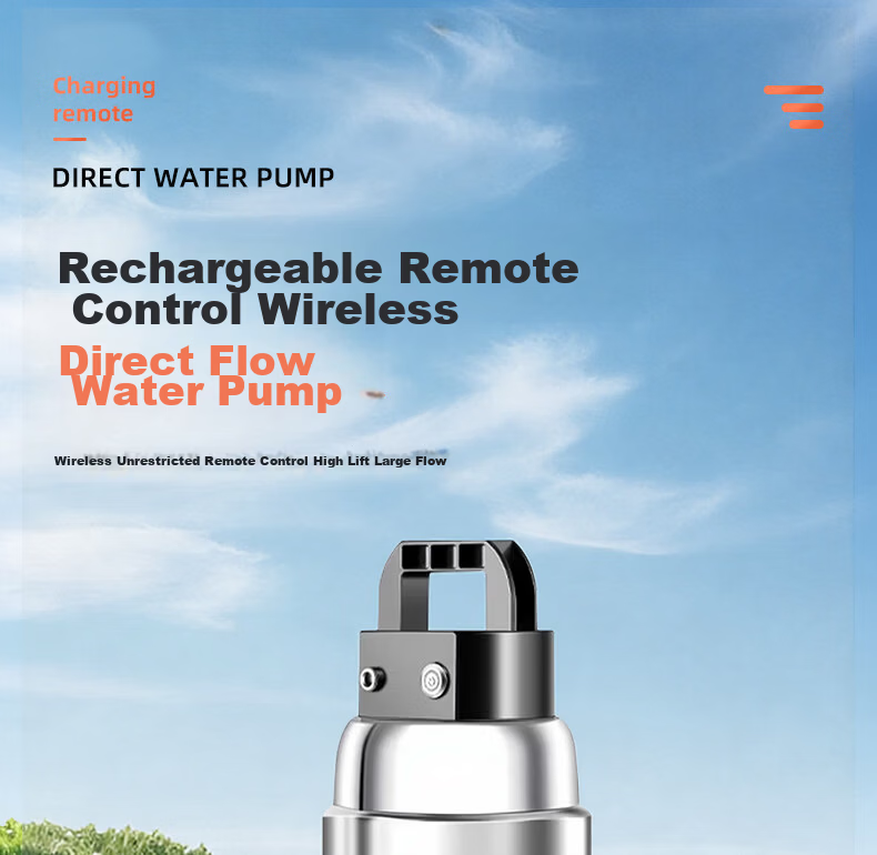 Milade Rechargeable Submersible Pump Wireless Remote Control Water Pump Agricultural Smart Irrigation 12V Lithium Battery DC Water Pump 5