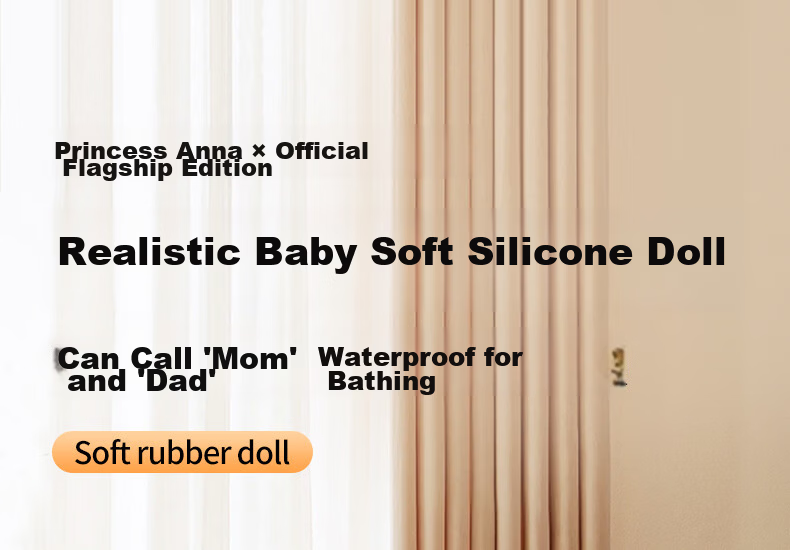 Annagongzhu Realistic Doll Toy, Baby Soft Silicone Talking Doll, Stuffed Doll for Sleeping Companion, Toy for Girls 2