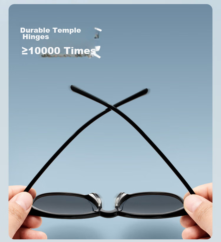 JD Jingzao Vintage Round Frame Sunglasses Women HD Nylon UV Protection Driving Cool Black 12