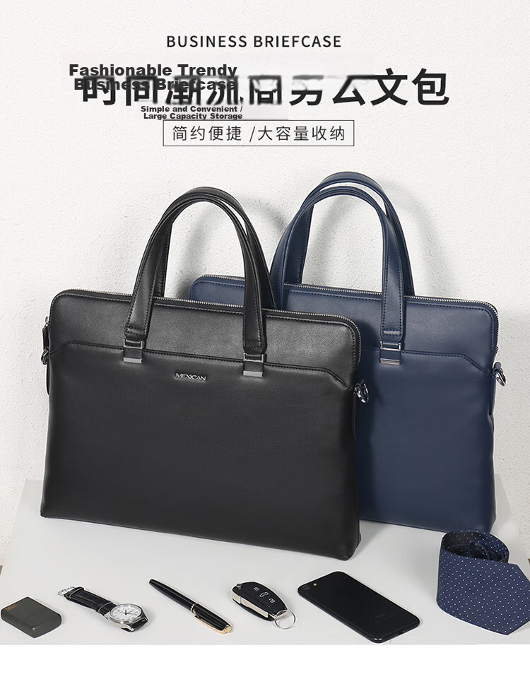 MEXICAN Men's Briefcase, Business Handbag, Office Document Bag, Travel Attorney Casual Commuter Birthday Gift for Me 3