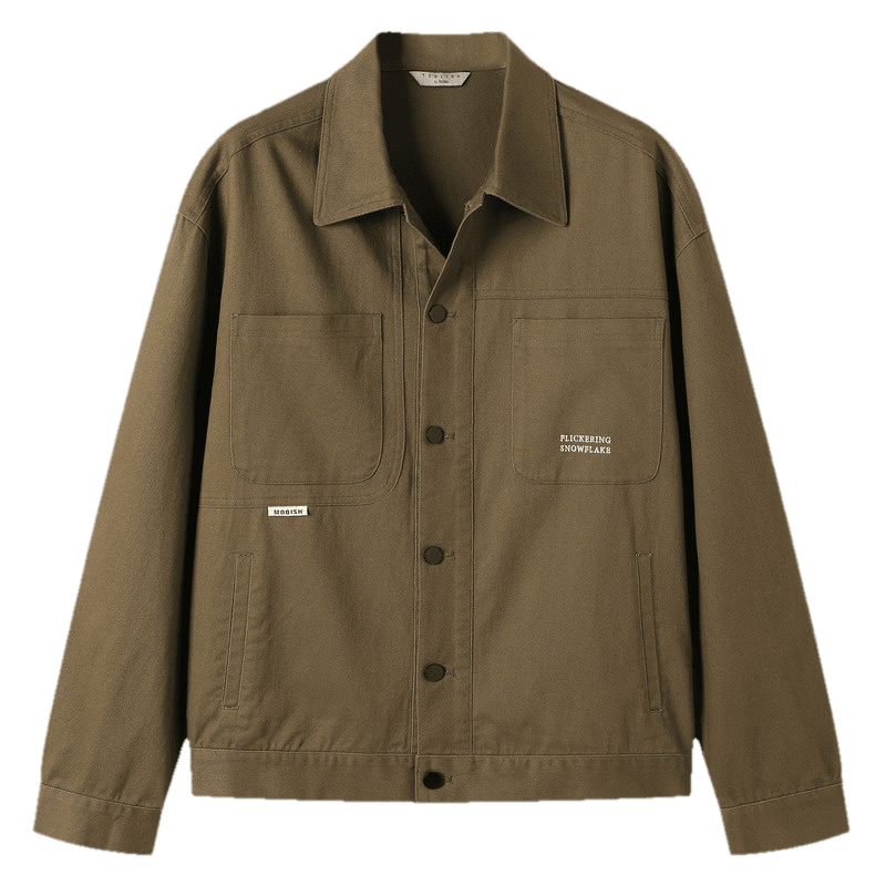 TonLion 2026 Spring New Lapel Jacket Men's Casual Loose American Vintage Workwear Jacket