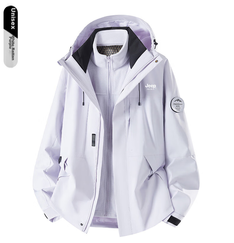 JEEP SPIRIT 2025 New Men's Outdoor Three-Protection Graphene Warm Jacket 26188 Moonlight Blue XL 16