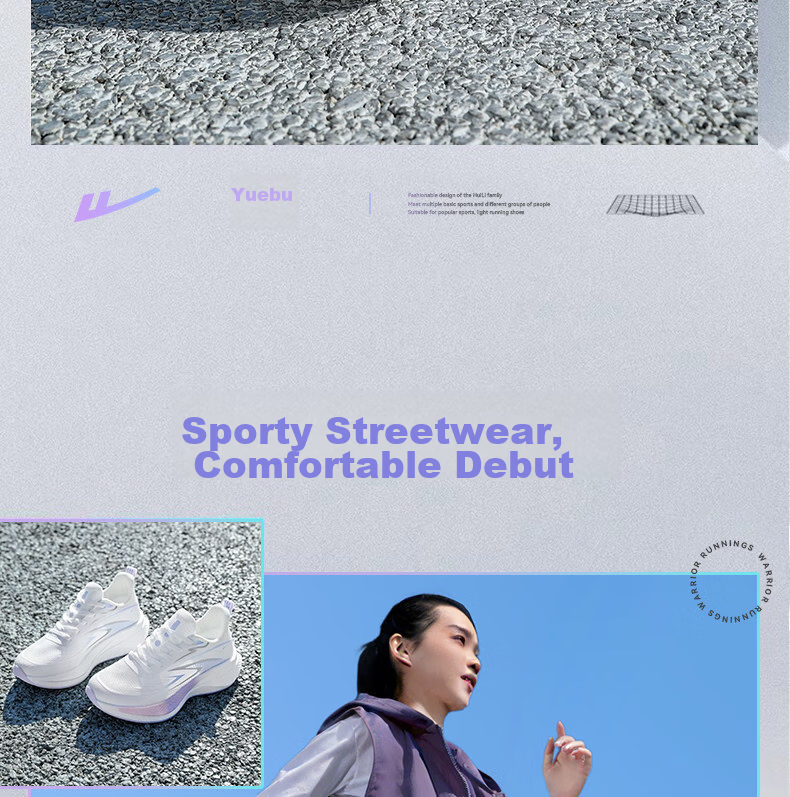 Warrior Women's Summer 2026 New Breathable Soft Sole Lightweight Casual Running Shoes 5593 White Purple Size 40 19