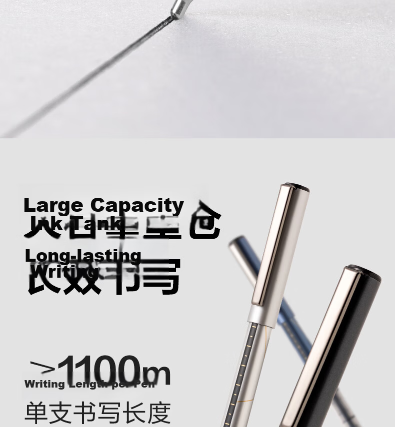 Deli Full Needle Tube Refillable Gel Pen Rollerball Pen for Office And Student Use, Signature Pen, Meeting Pen, 0.5mm, 12 Pens/box, S857 9
