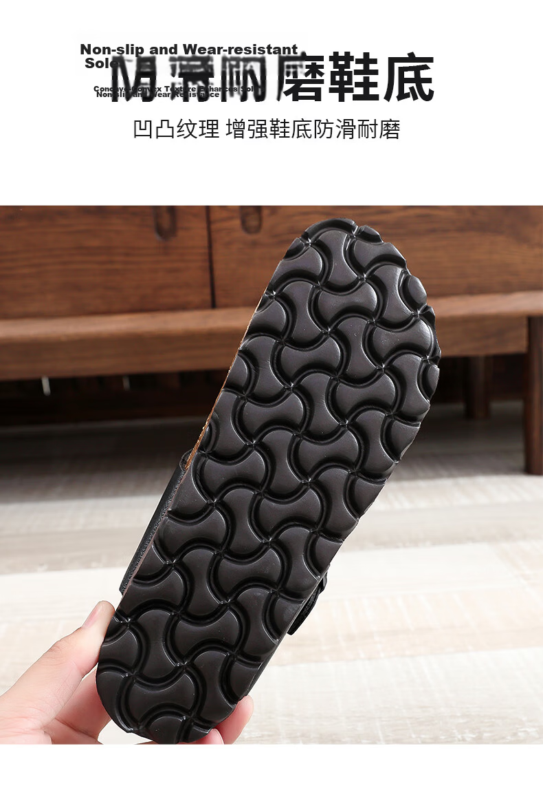 XGGC Cork Slippers for Men, Summer Trendy Non-Slip Thick-Soled Couple's Slide Sandals, Women's Outdoor Wear, White, Size 36 9