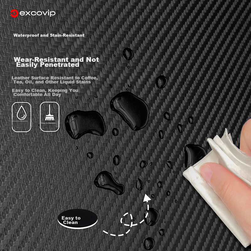 EXCO Carbon Fiber Mouse Pad Desk Mat Double-Sided Waterproof Laptop Office Computer Desk Large PU Leather Texture Gaming Keyboard Mat 0107 6