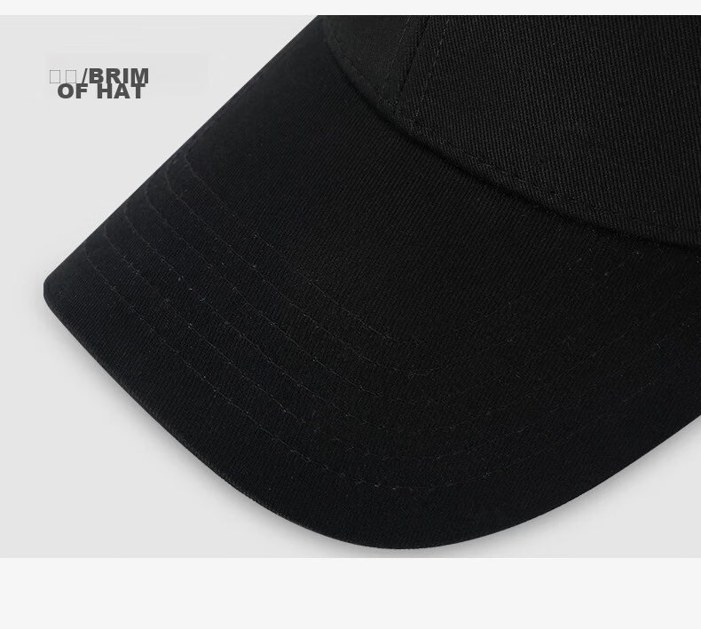 JEEP Men's Baseball Cap Fashion Trendy Duckbill Hat Unisex Couple Casual Outdoor Sports Brand Hat A0601 Black 16