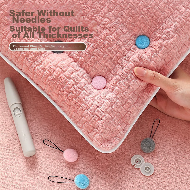 Accor Quilt Fasteners 16-Pack No-Nail Soft Clips Invisible Safety Needle-Free Anti-Slip Quilt Holders Aluminum Alloy Dormitory Quilt Fixers
