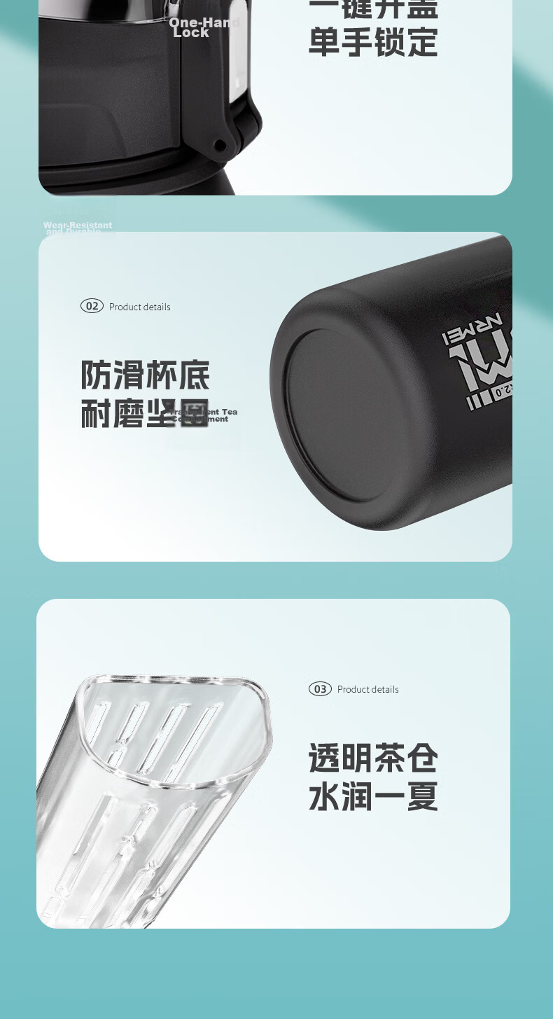 NRMEi Insulated Water Bottle, Large Capacity 2000ml, for Men And Teenagers Aged 12-18, Students, Sports Water Bottle Cup 17