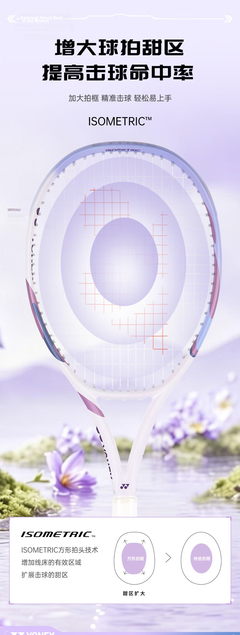 YONEX Tennis Racket, Professional Competition Full Carbon Offensive 8th Generation EZONE 100L Royal Blue G2 Unstrung, 285 Grams 2
