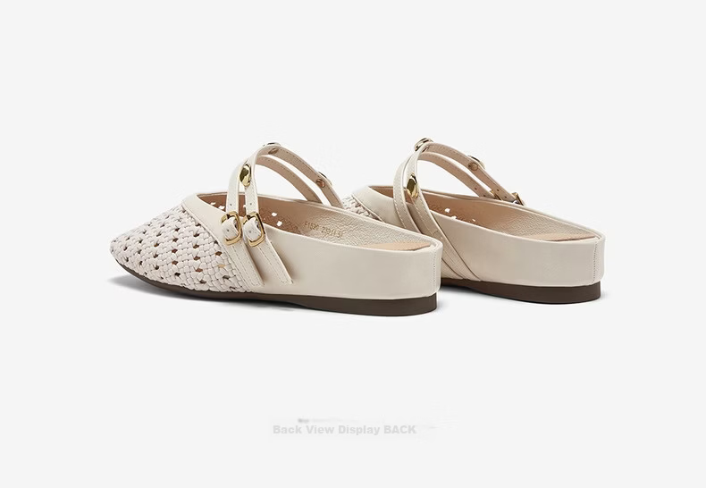 BASTO 26 Summer Muller Fashion Retro Casual Women's Slippers F1520BH6 Beige Size 36 19