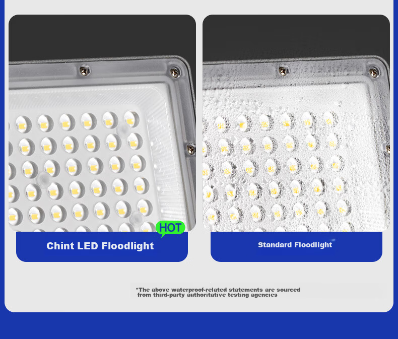 CHNT LED Floodlight, Outdoor Factory Exterior Lighting, Garden Light, Searchlight, IP65 Waterproof, High Brightness, 10W 16