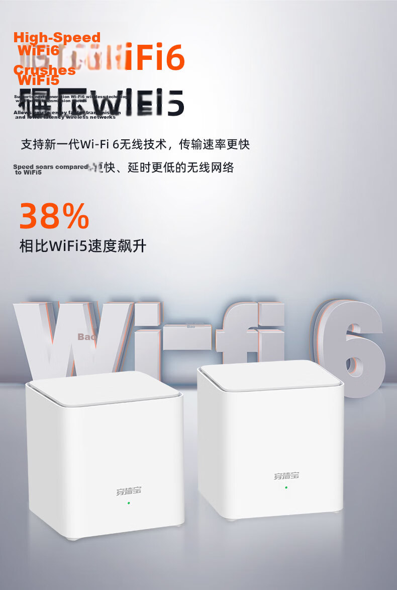 Tenda Router Full House Coverage WiFi 7 Set Parent-Child Router [Jisu BE3600] Mesh Distributed Networking Wireless Gigabit Wall-Penetrating King [Single Pack] 7