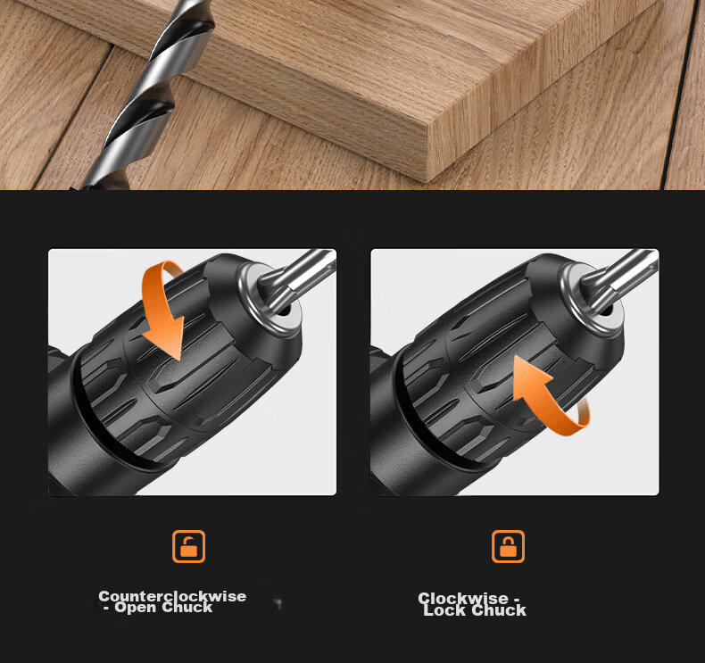 Comais Cordless Electric Drill and Screwdriver Set Small Household Power Drill High-Power Handheld Drill Driver Tool 11