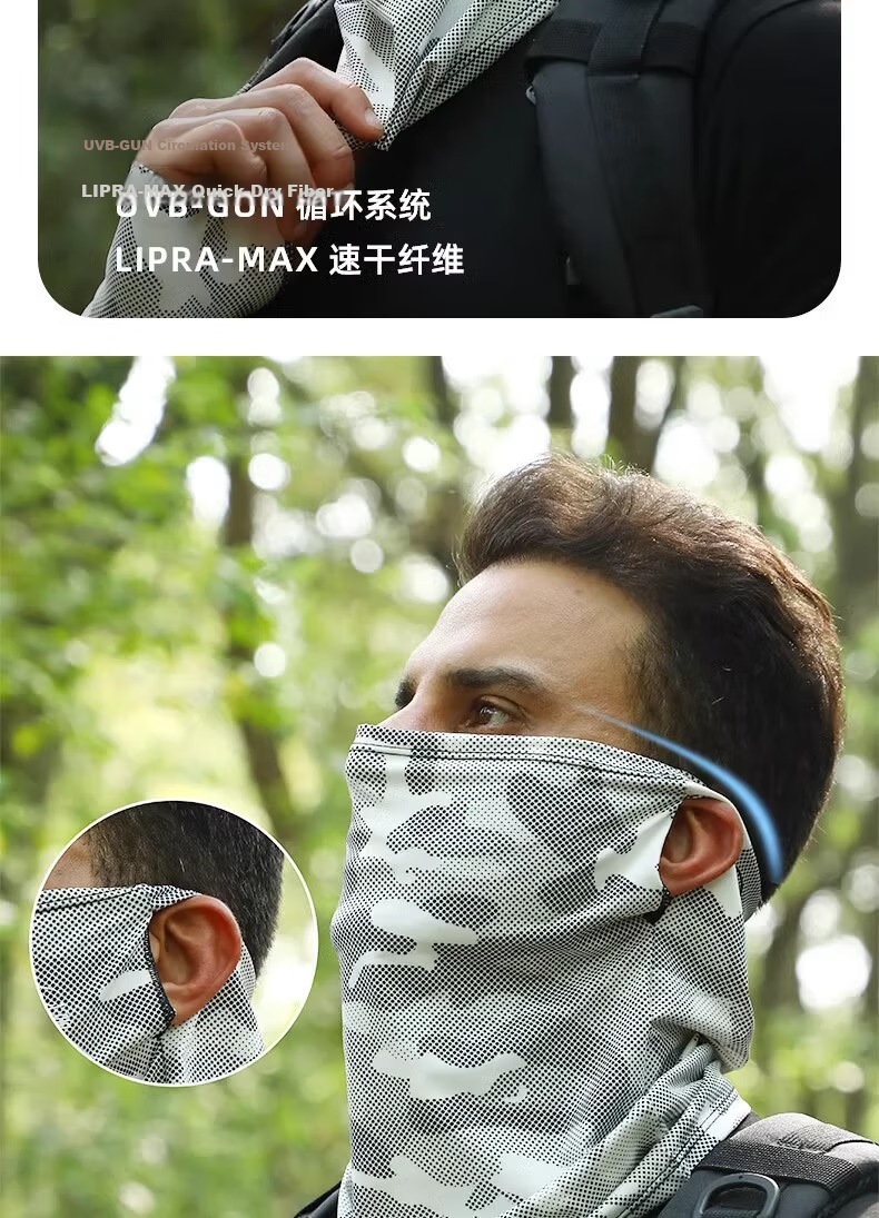 Cheguimu Sun Protection Skin-Friendly Neck Gaiter Mask, Windproof And UV-Resistant Outdoor Face Covering for Cycling, Hiking, And Sun Protection, Sea Pink 8