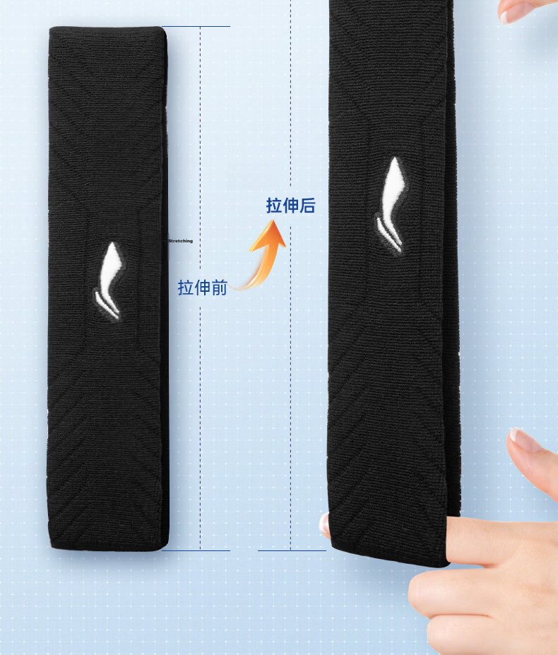 Li-Ning Men's Sports Sweatband Sweat-Absorbing Headband Sweat-Wicking Headscarf Running Hairband Headband Basketball Badminton Gear 9