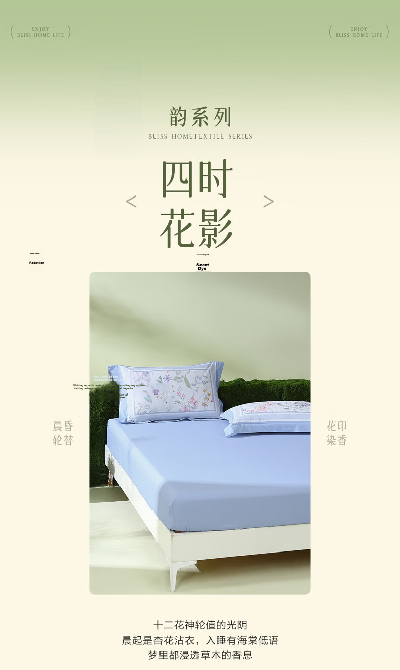 Bellees 100% Cotton Fitted Sheet Antibacterial Skin-Friendly Double Bed Sheet 1.8m x 2m 2