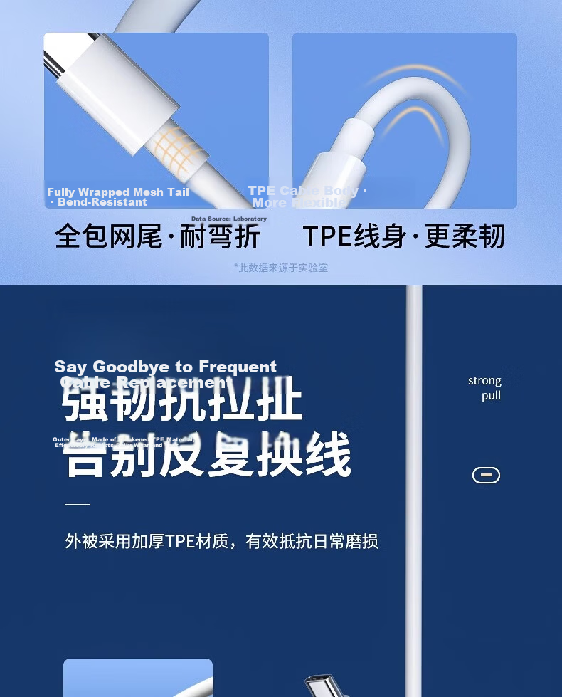 Nengshi Dual-Head Type-C Data Cable, Apple 16 Charging Cable, 100W Fast Charging, Suitable for IPhone15/16Pro, Huawei, Xiaomi Laptops, Dual PD Mobile Phone Charging Cable, 1 Meter 23