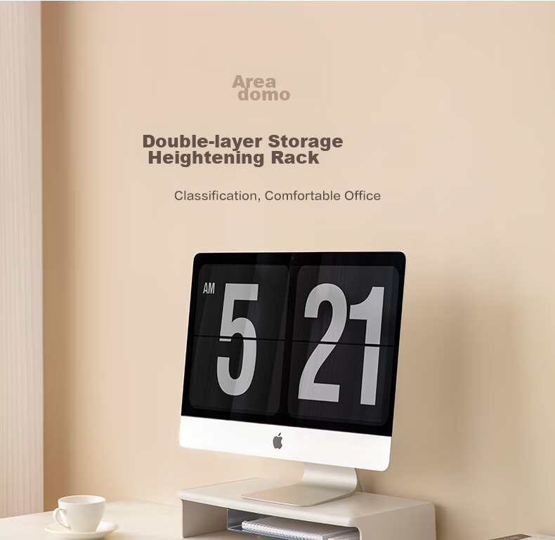 Deli Xdomo Series Computer Monitor Riser Stand, Display Laptop Stand Storage Rack, Green XDM32 1