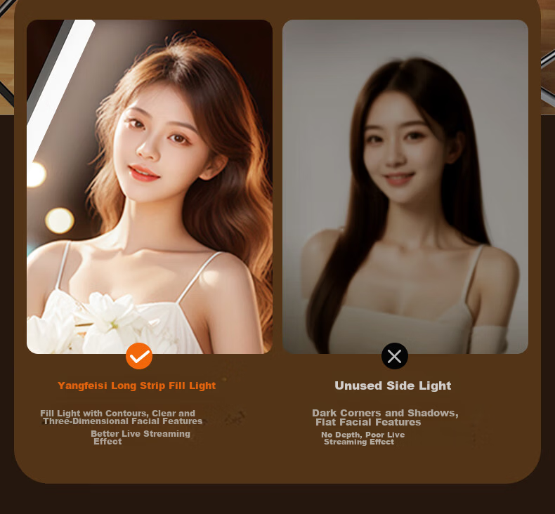 Yangfeisi 90W Linear Contour Light LED Photography Top Light Soft Beauty Fill Light for Live Streaming Studio Indoor Jewelry Photography 9