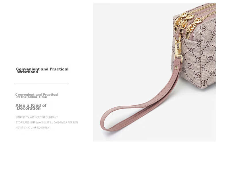 GOLF Handbag, Women's Purse, Large Capacity, Double-Layer Clutch, Long Coin Purse, Card Holder, Phone Pouch, Fashionable Bag 11