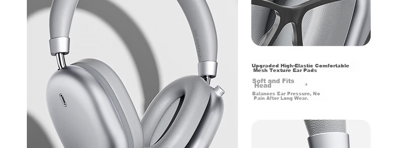 IKF Nano Space Audio Edition [Bestseller Recommendation | 56dB Deep Noise Reduction] Over-Ear Active Noise Cancelling Bluetooth Headphones for E-Sports Gaming Wired Wireless Earphones Microphone Starlight Purple 57