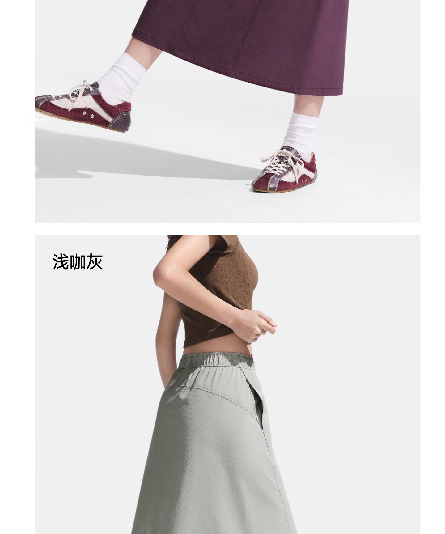 Beneunder Women's A-Line Pleated Mid-Length Skirt Sun Protection Water-Repellent Workwear Skirt 2025 Spring Autumn WR237 29