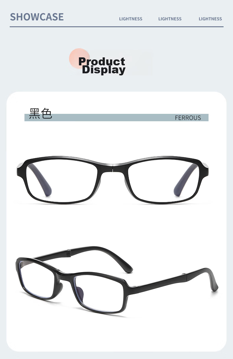 DRATRA Portable Foldable Reading Glasses HD Blue Light Blocking Lightweight Comfortable TR Frame for Middle-aged and Elderly 8