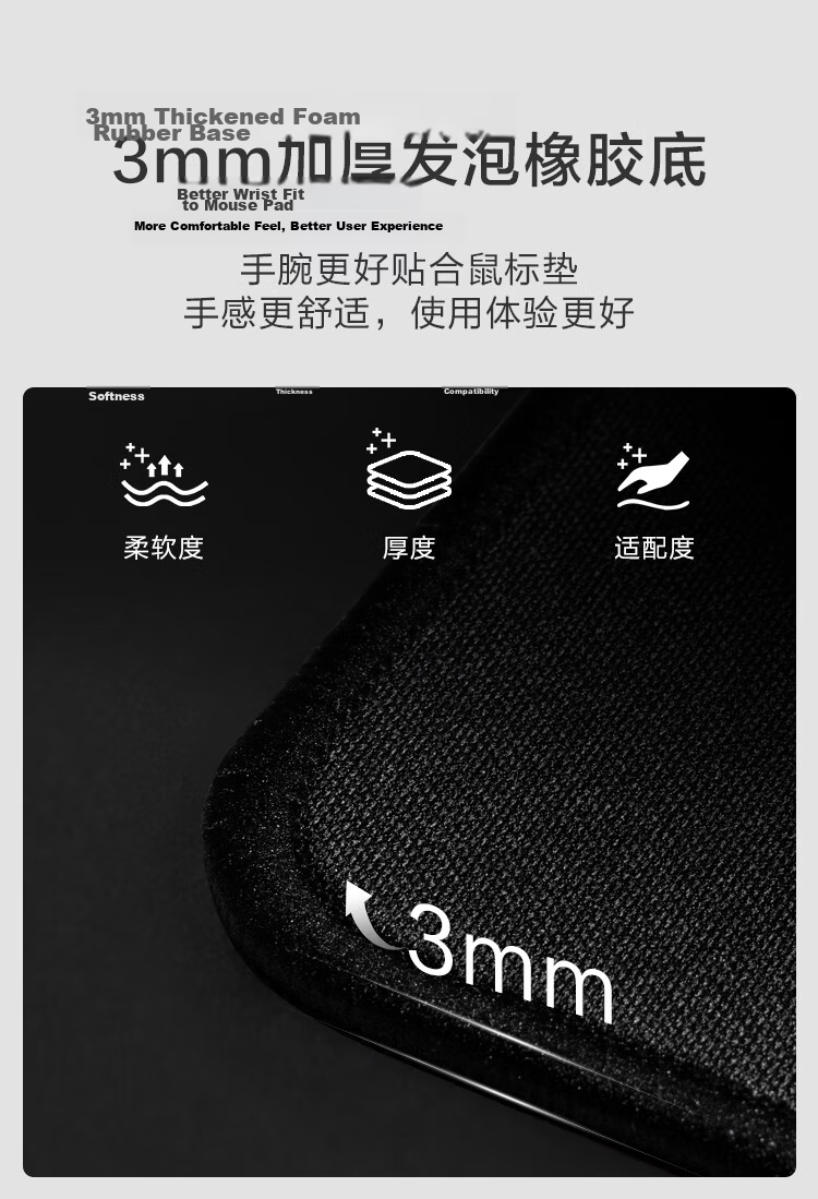 JD Original Ergonomic Mouse Pad with Wrist Support, Soft Lycra Fabric Memory Foam Mouse Pad for Laptop Desk, Non-Slip, Relieves Tendonitis, Hand Rest for Office And Gaming 7
