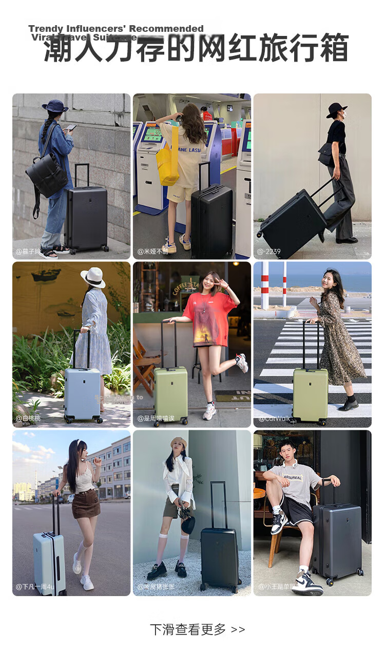 LEVEL8 Suitcase Password Luggage Trolley Case for Men And Women, Large Capacity Spinner Wheels for Students And Travelers, PC Case, 24-Inch Black 3