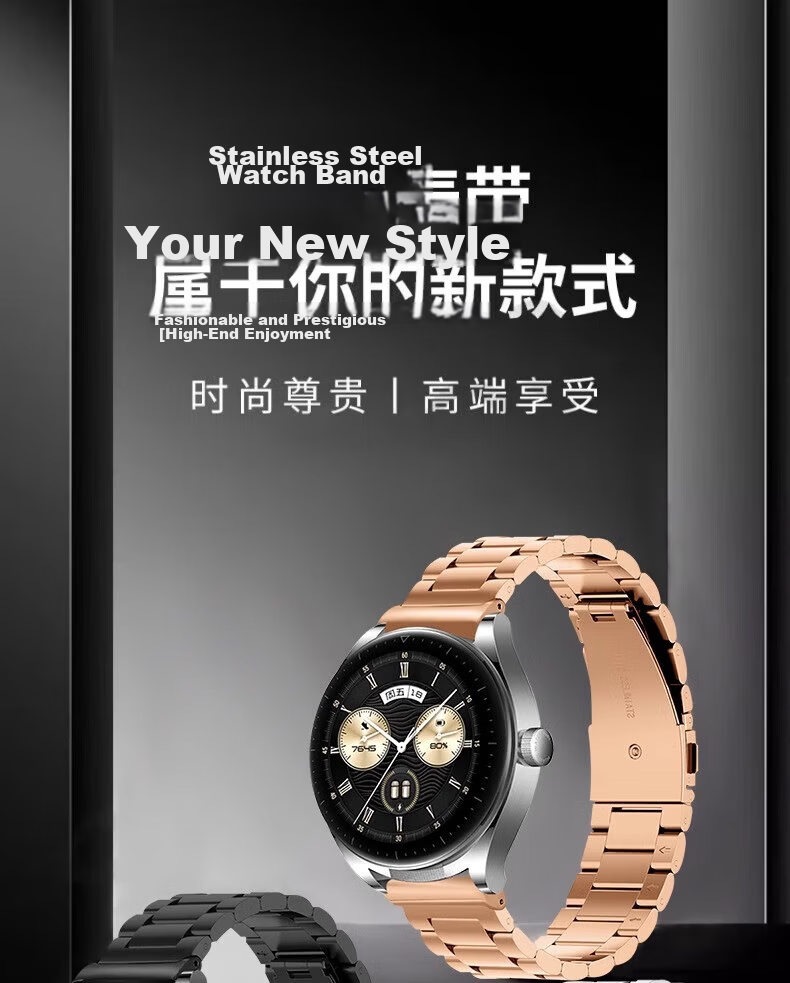 XUANDAI Compatible with WATCH Buds2 Titanium Metal Strap, Pure Titanium Alloy, Buds Two-In Earphones Watch GT5 Business GT3Pro Men's Watch 4 Wristband GT6 Universal - 22mm 1