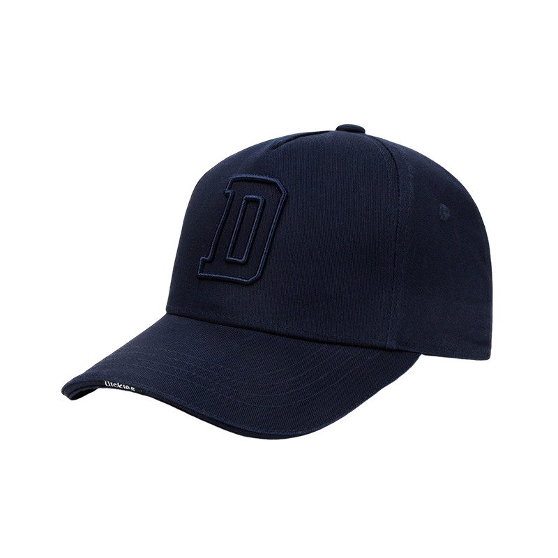 Dickies Large Head Hard Top Baseball Cap Men Deepened Embroidery D Letter Face Slimming Large Brim Duckbill Cap Women Navy Blue