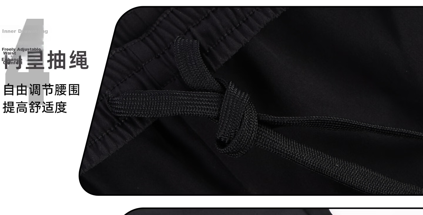 Li-Ning Men's Summer Sports Pants Quick-Dry Ice Silk Breathable Thin Running Fitness Loose Straight Casual Sweatpants 18
