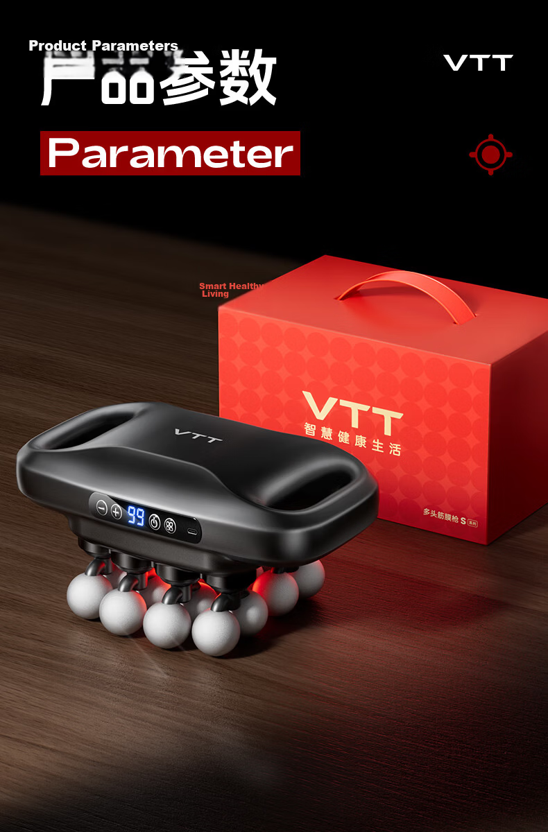 VTT [Germany] S12 Powerful Golden Finger Fascia Gun with Heat Therapy, Kneading for Shoulder, Neck, Legs And Waist, Full-Body Muscle Massage, Multi-Head Neck Massager, Massage Device, Birthday Gift for Men And Wome 28