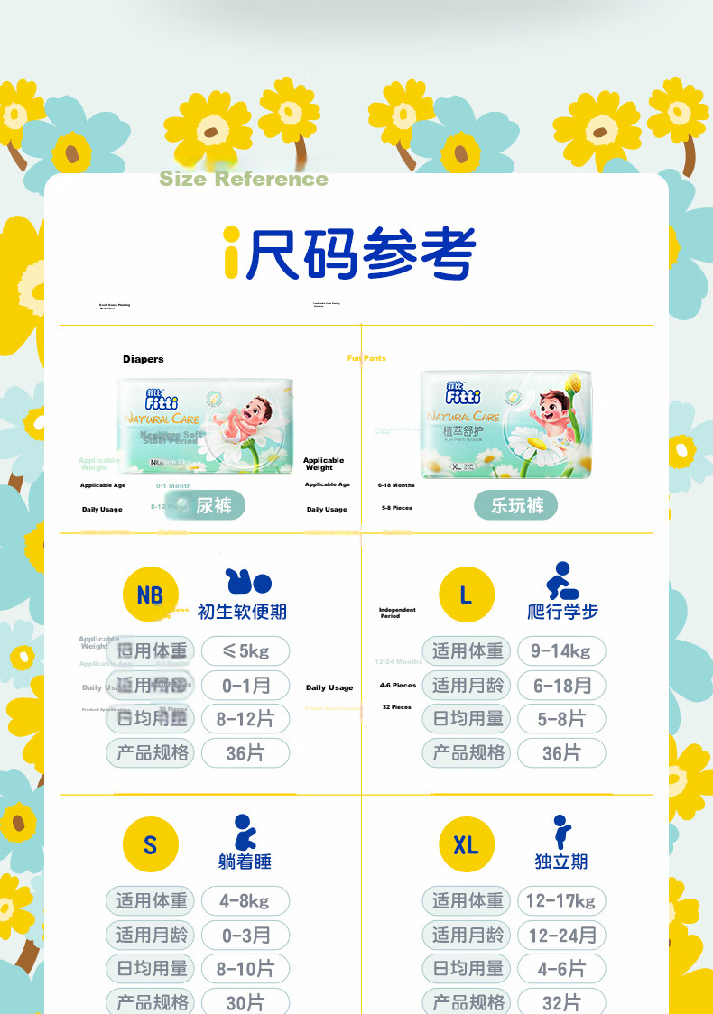 Fitti Phoebe Plant Extract Gentle Baby Diapers S30 Newborn Small Size Ultra-Thin Bare-Feel Baby Nappies 14