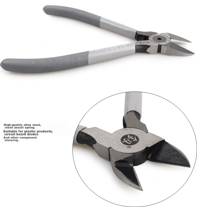Jian Fukuoka Tool Electronic Water Pipe Pliers, Model Plastic Industrial-Grade Diagonal Cutting Pliers, Angled Pliers, Sharp Edge 5