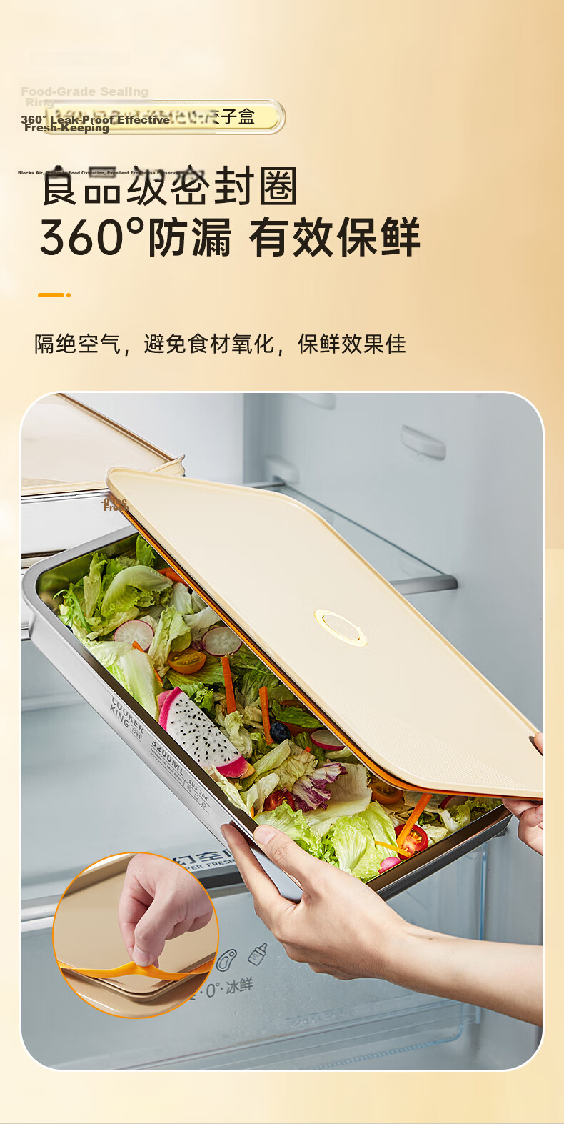 COOKER KING Multifunctional Dumpling Box, 4-Layer Large Storage Container, Refrigerator Fresh-Keeping Box, Food-Grade Freezer Container for Dumplings And Wonton, White 10