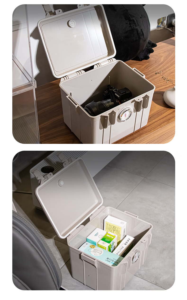EIRMAI R11 DSLR Camera Dry Box, Moisture-Proof And Mold-Proof Sealed Case, Lens Storage Box with Built-In Large Moisture-Absorbing Card, Eco-Friendly ABS in Gray 15
