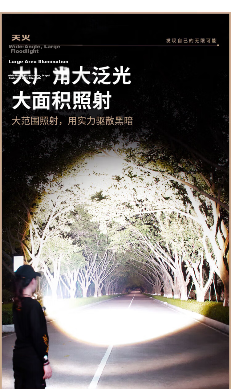 Tianhuo Canglong Pro High Brightness 200000 Lumens Tactical Flashlight Outdoor Military Home Long Battery Life 4