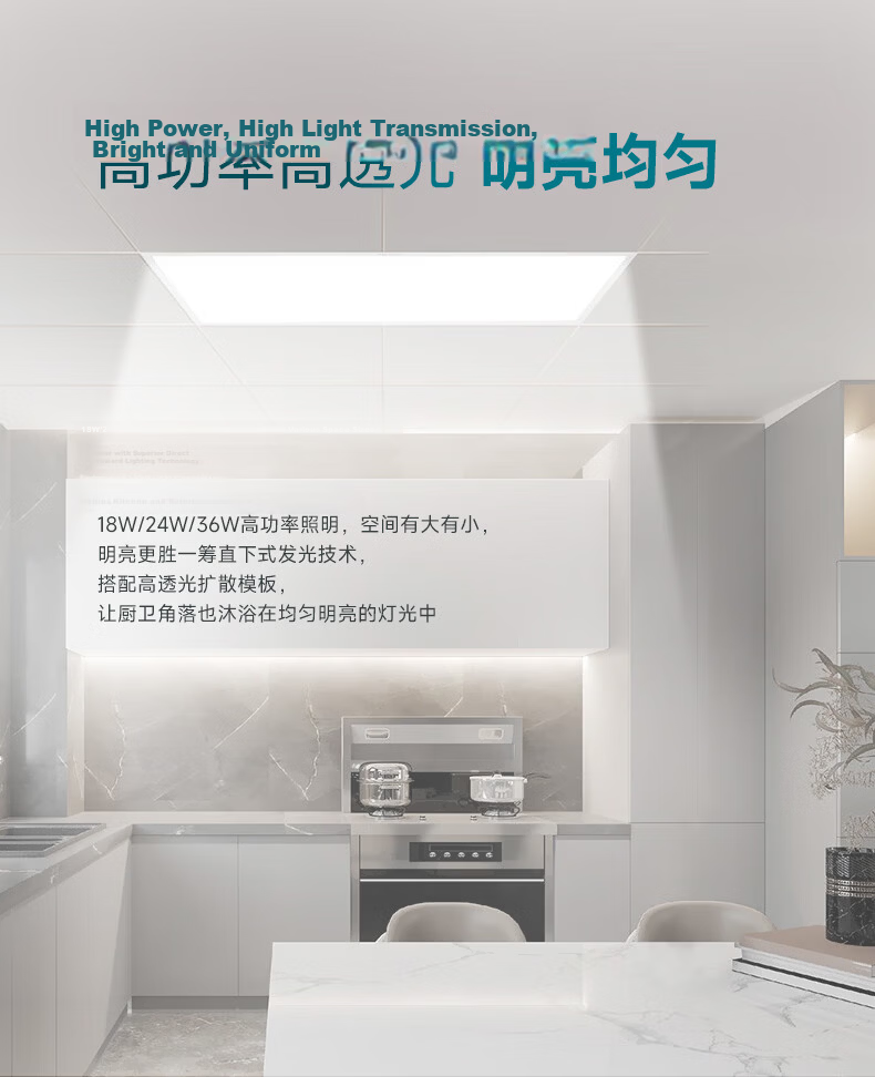 PHILIPS LED Integrated Ceiling Panel Light Aluminum Buckle Plate Light Fixture [IP40 Full Spectrum] 18W White Light 6000K 300x300mm 3