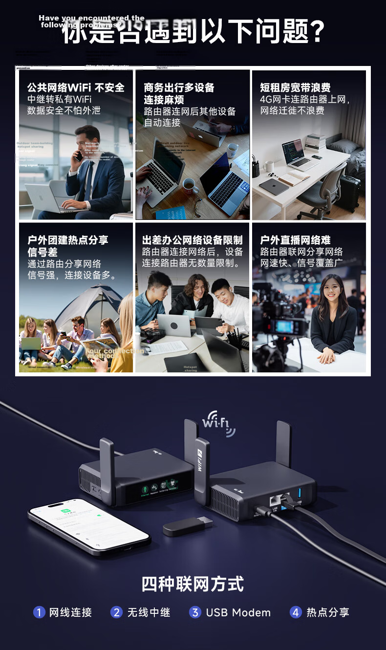GL·INET Router BE3600 WiFi7 Home Wireless Gigabit Soft Router Qualcomm Quad-Core Processor Dual 2.5G Ports PD Power Supply Network NAS with USB 3.0 3