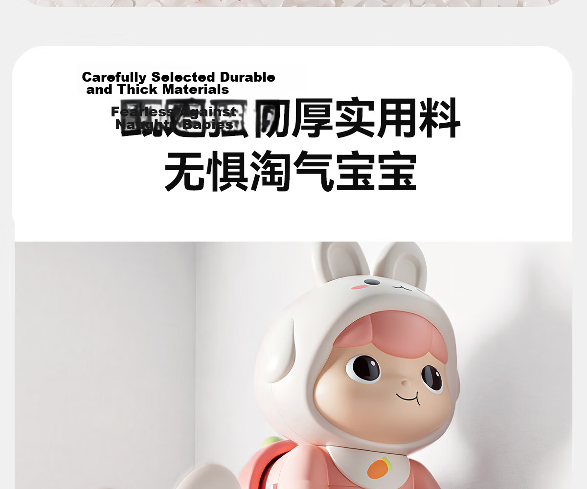 Dimoarch Baby Electric Crawling Toy, Fun Infant Learning to Crawl Early Education Enlightenment Crawling, Newborn Head-Lifting Training Rabbit Pink 20