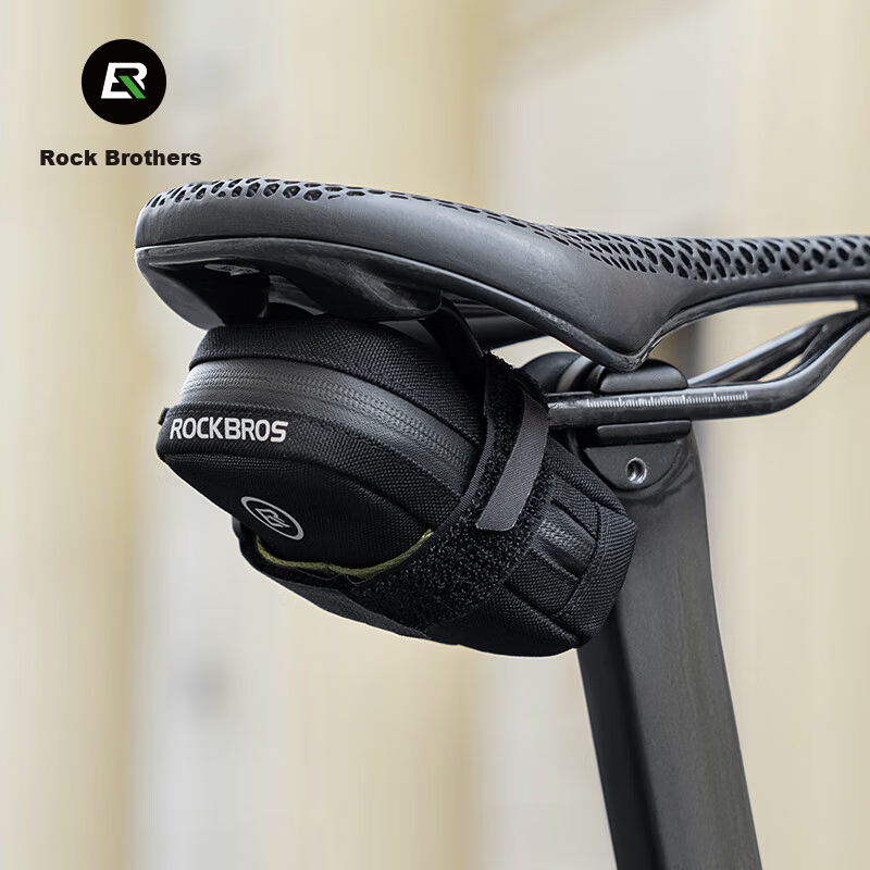 ROCKBROS Bicycle Bag Road Bike Tail Bag Compact Portable Seatpost Saddle Bag Cycling Accessories Black