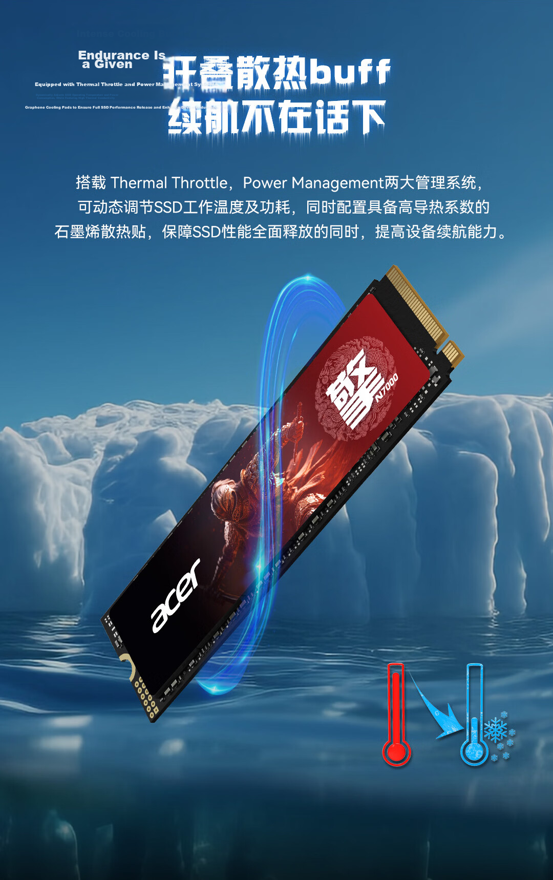 PREDATOR Acer 2TB SSD M.2 NVMe N7000 Series Shadow Knight PCIe 4.0 (7200MB/s Read Speed) 9