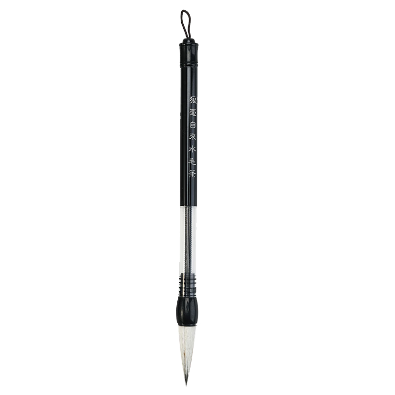 Yihaitangwenhua Calligraphy Brush for Beginners, Mixed Wolf And Goat Hair Practice Brush for Chinese Calligraphy And Painting, Student Brush with Water-Absorbing And Ink-Absorbing Dual-Use, Tap Water Brush - Medium Regular Script