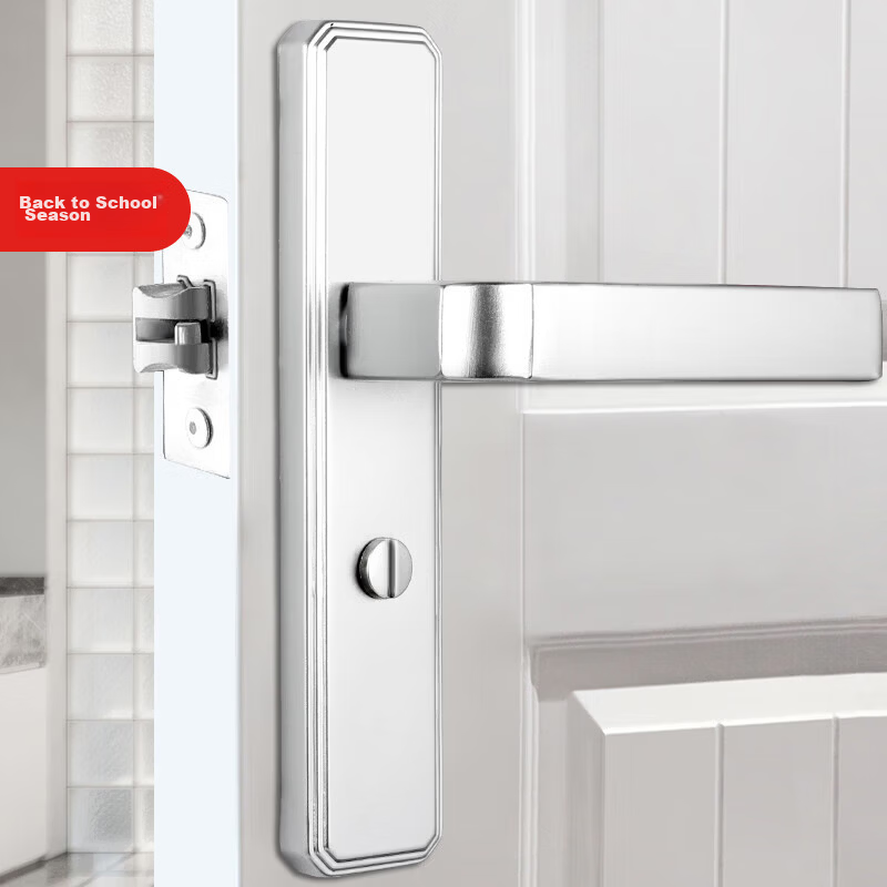 BLOSSOM W356 Bathroom Door Handle Lock Toilet Lock Aluminum Alloy Matte Black 110mm Center Distance Indoor Washroom Lock