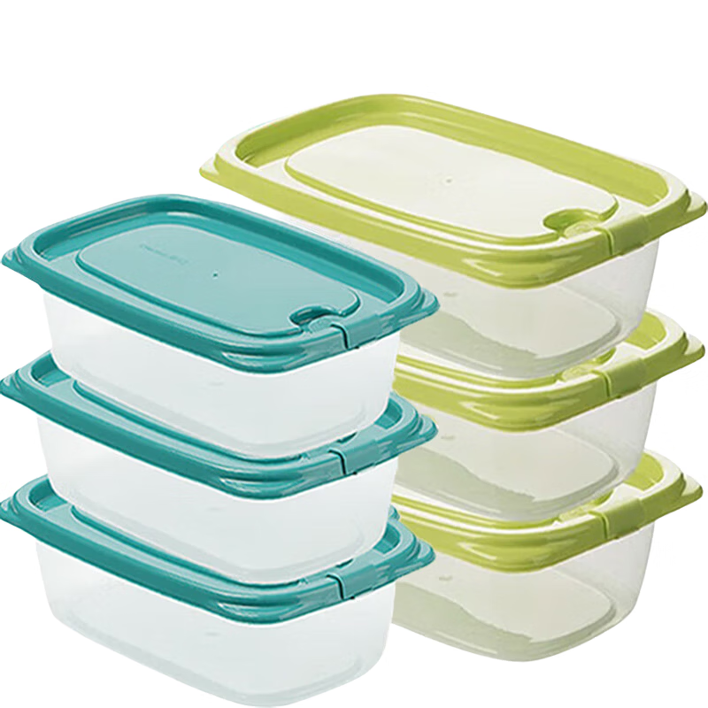 CHAHUA Refrigerator Fresh-Keeping Box 6-Piece Set Picnic Lunch Box Bento Fruit Food Storage Container