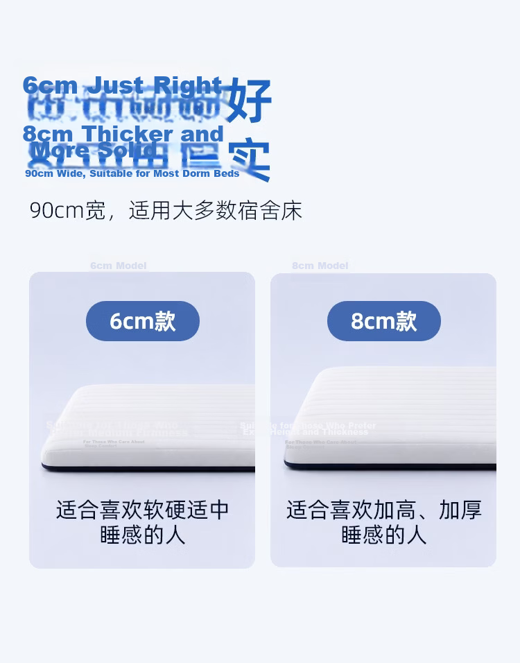 AiSleep Thailand Natural Latex Mattress Dormitory 0.9x2m Composite 5-Layer Memory Foam Tatami Mattress Thickened Version 10