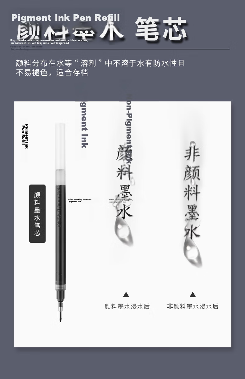 BAOKE PC1848A Large Capacity Gel Pen 1.0mm for Daily Writing, Office Signing, Black Ink, 12 Pens/Box 5
